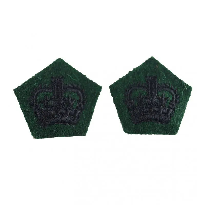 Crown Pip Rank Badge Royal Green Jackets British Army Badge wyedean