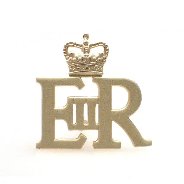 EIIR Army Officers Large Silver Royal Cypher and Crown British Army wyedean