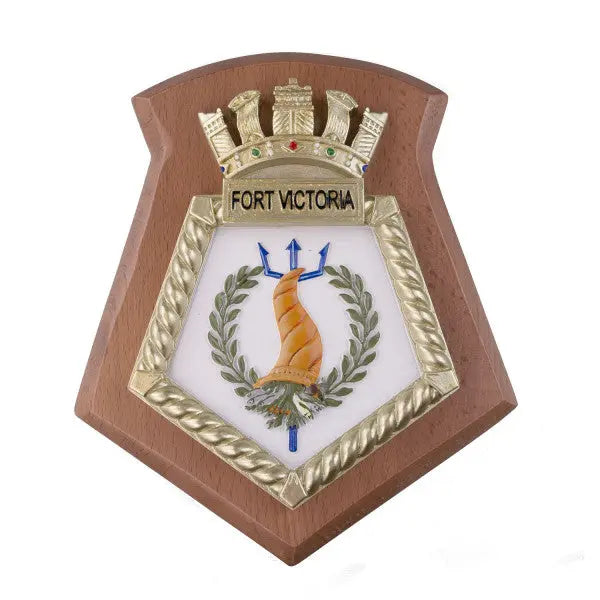Fort Victoria RFA Royal Fleet Auxiliary Ship Plaque / Crest wyedean