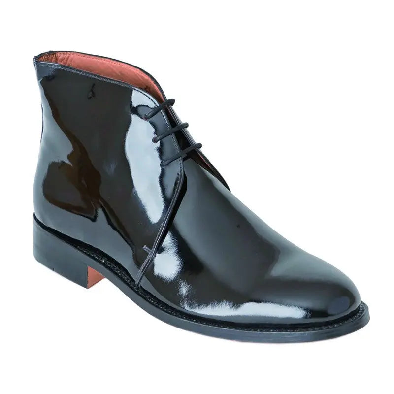 George Mathis Boots Genuine George Boots Size 9 Black Patent Leather · Wyedean