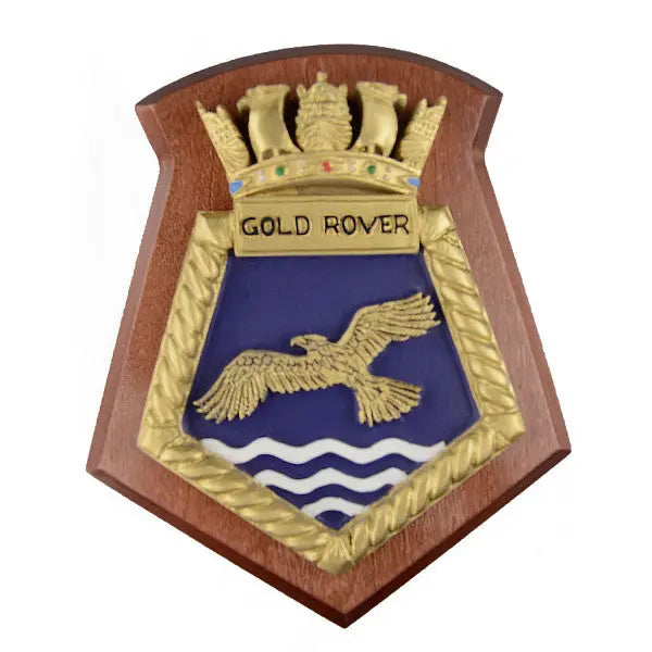 Gold Rover RFA Royal Fleet Auxiliary Ship Plaque / Crest Wyedean