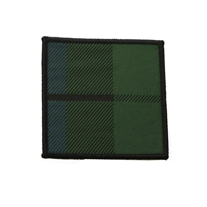 Green Tartan Woven Patch Tam O'Shanter Badge Scottish Regiments British Army wyedean