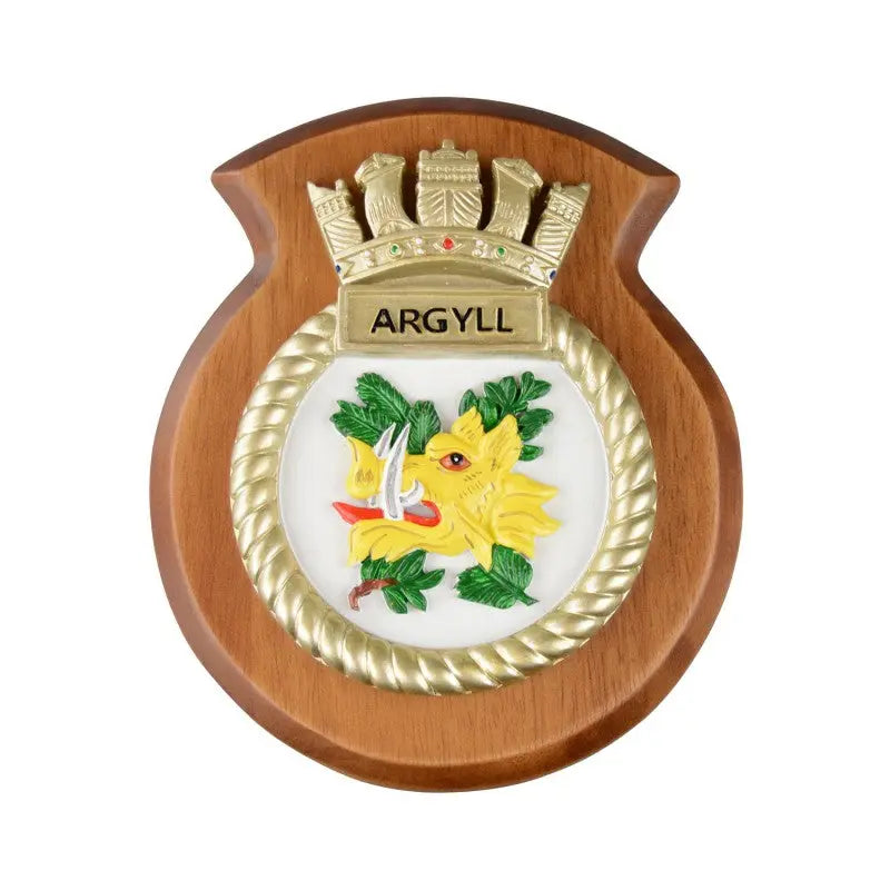 HMS Argyll Ship Crest / Plaque wyedean