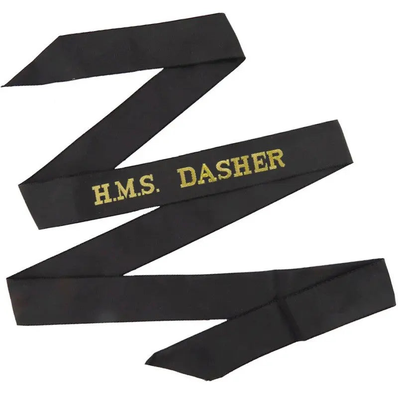 HMS Dasher Cap Tally Royal Navy wyedean