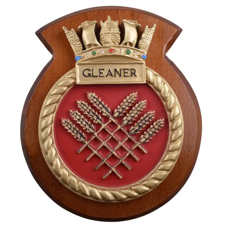 HMS Gleaner Ship Plaque / Crest wyedean