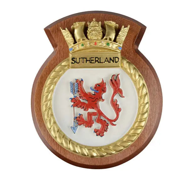 HMS Sutherland Ship Plaque / Crest Wyedean