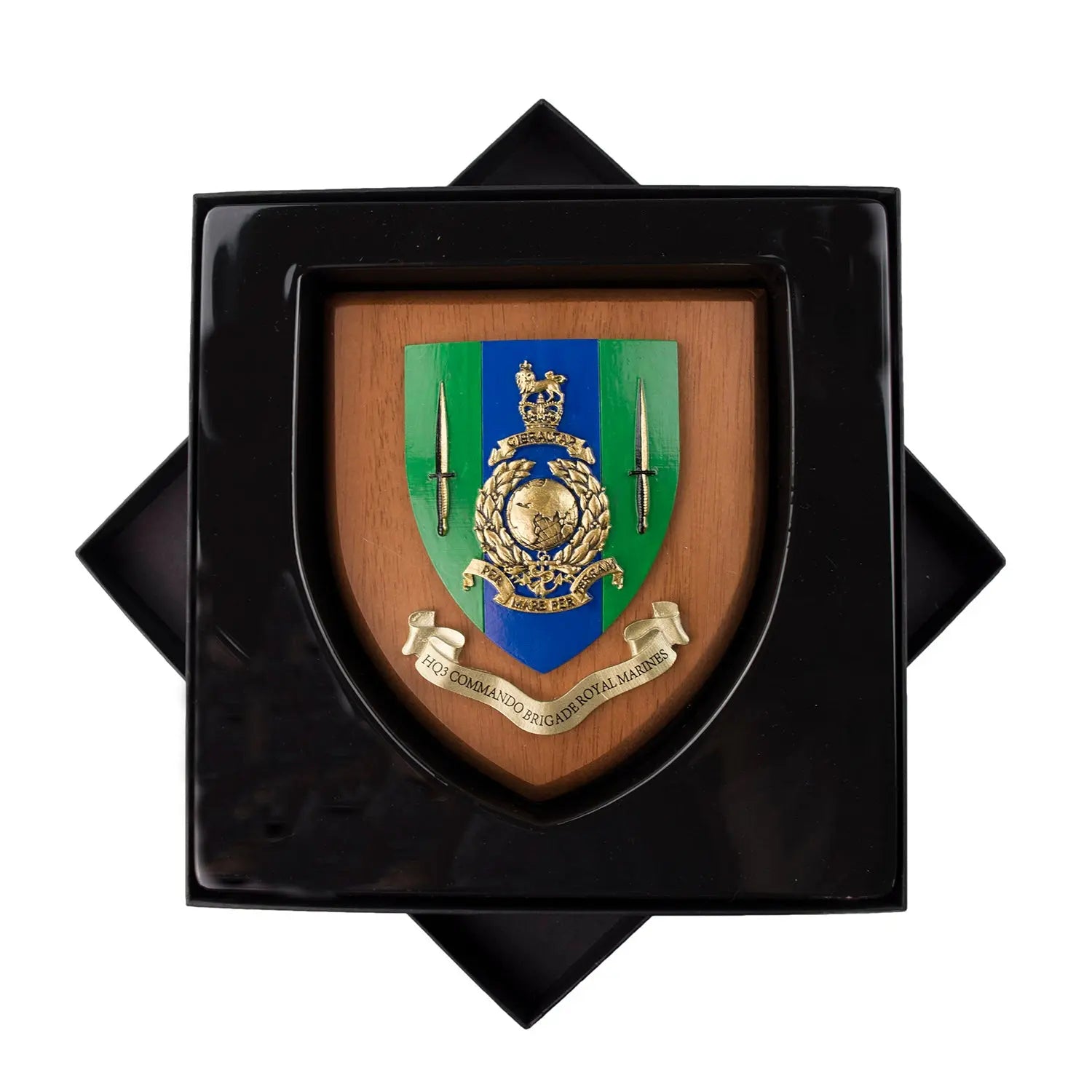 HQ 3 CDO BDE RM HQ3 Commando Brigade Royal Marines Unit Crest / Plaque wyedean