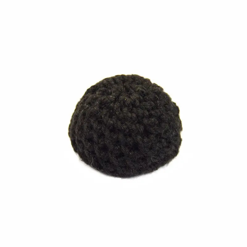 Large Bosses Black Worsted Button wyedean