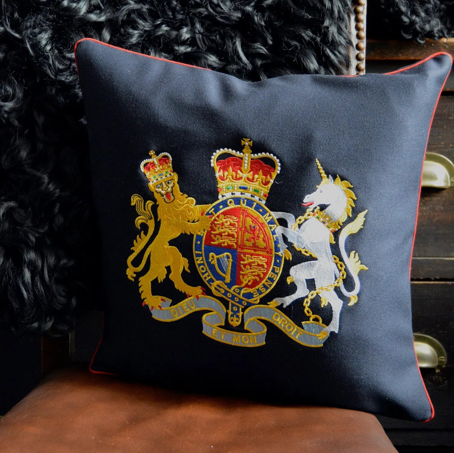 Lieutenancy Coat Of Arms Machine Embroidered Cushion Cover Wyedean