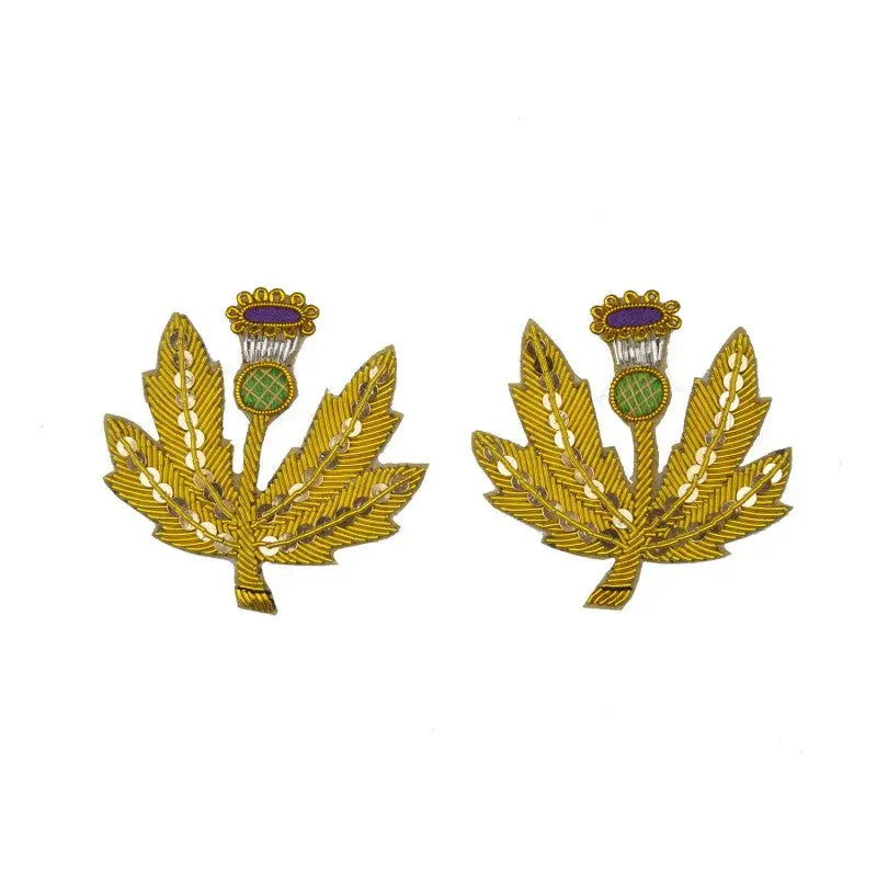 Lieutenancy Gold Scottish Thistle Rank Badge wyedean
