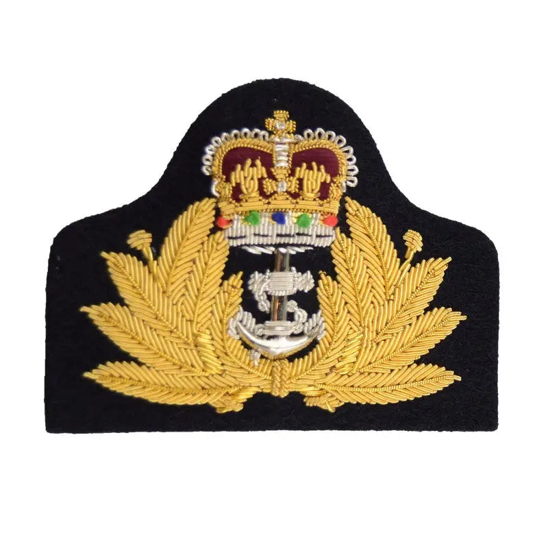 Officers Hand Embroidered Royal Navy Badge wyedean