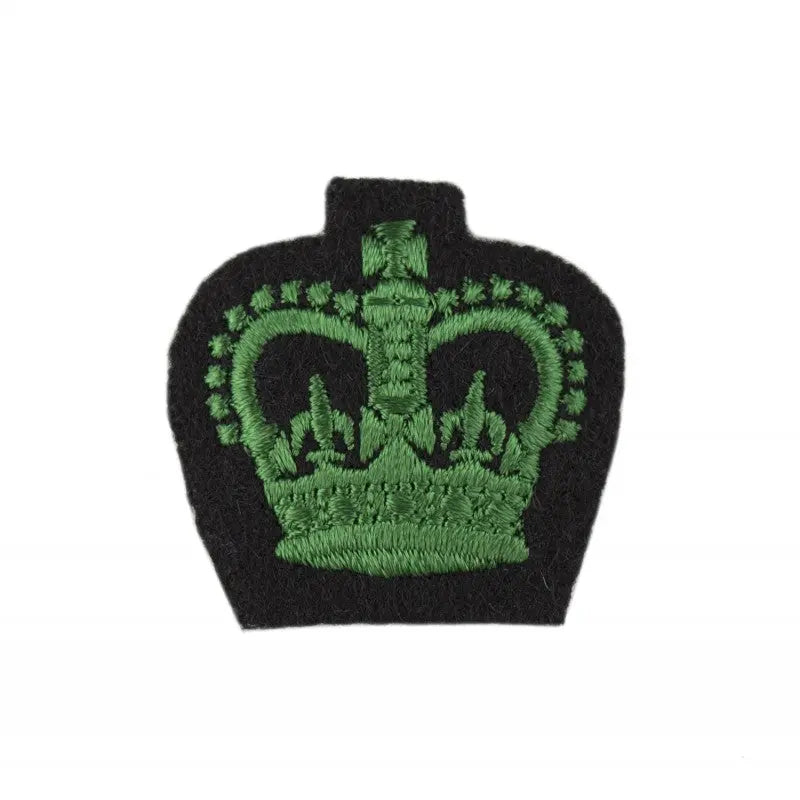 Quartermaster Sgt, Colour Sgt and Staff Sgt Small Crown Rank Badge Royal Irish Regiment (RIR) British Army Badge wyedean