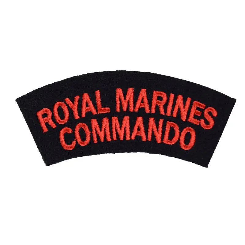 Royal Marine Commando Shoulder Title Flash Royal Marines Royal Navy Badge wyedean