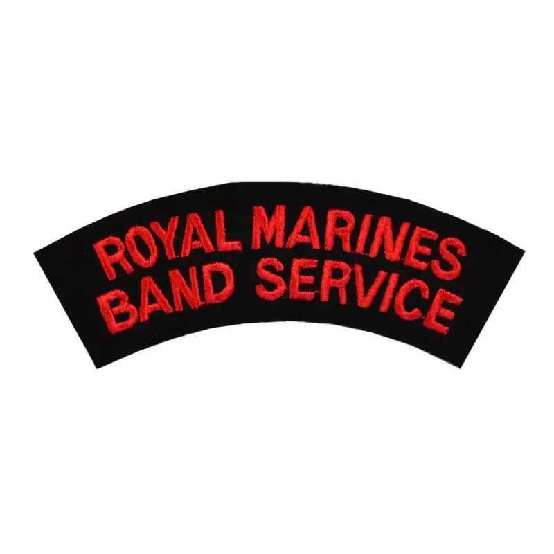 Royal Marines Band Service Shoulder Title Flash Royal Marines Royal Navy Badge wyedean