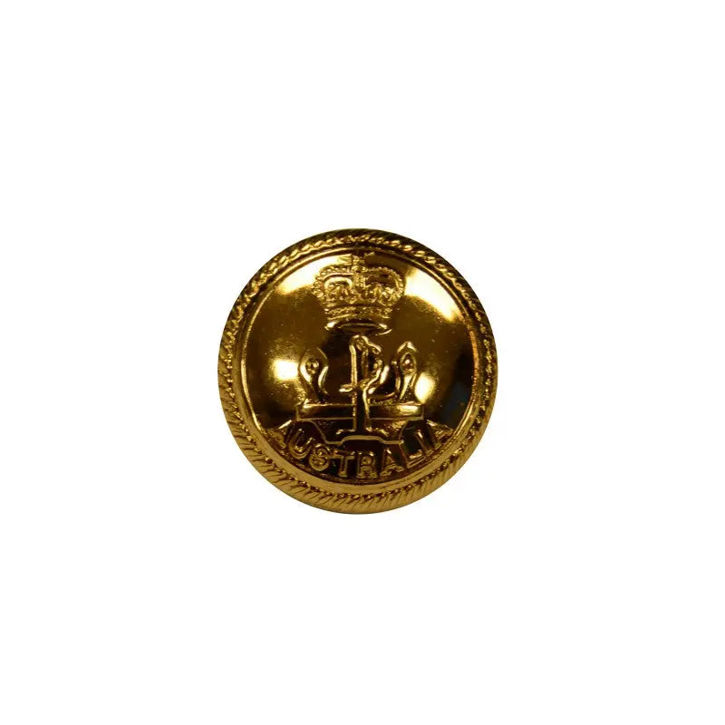 Navy Gold Button Genuine Royal Navy Australia Aluminium Anodised Gold Button · Wyedean