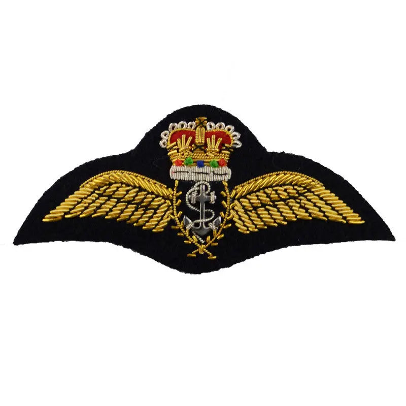 Royal Navy Pilot Qualification Hand Embroidered Royal Navy Badge Wyedean