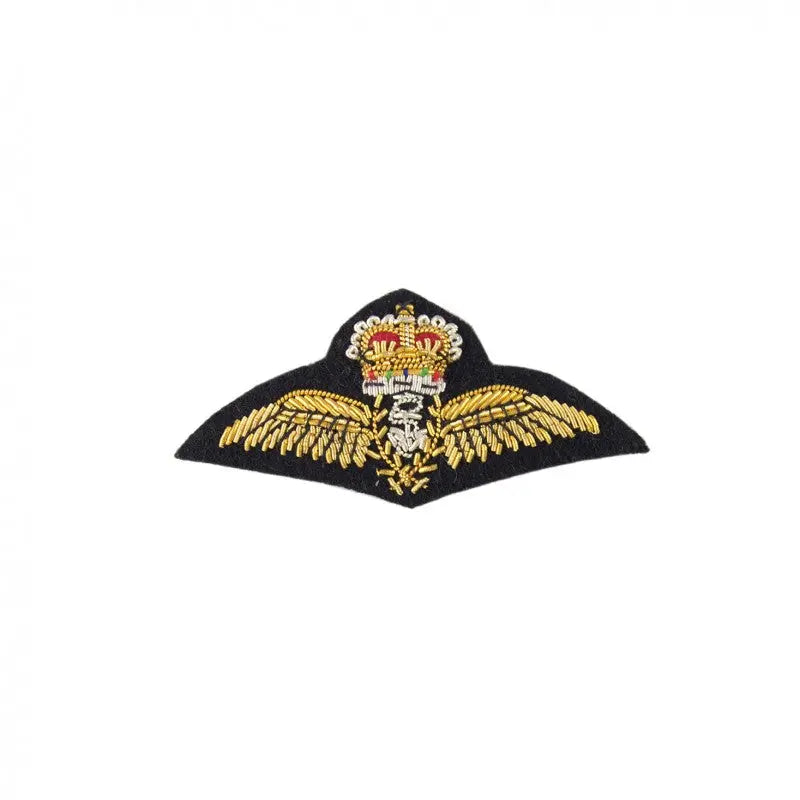 Royal Navy Pilot Qualification Hand Embroidered Royal Navy Badge wyedean