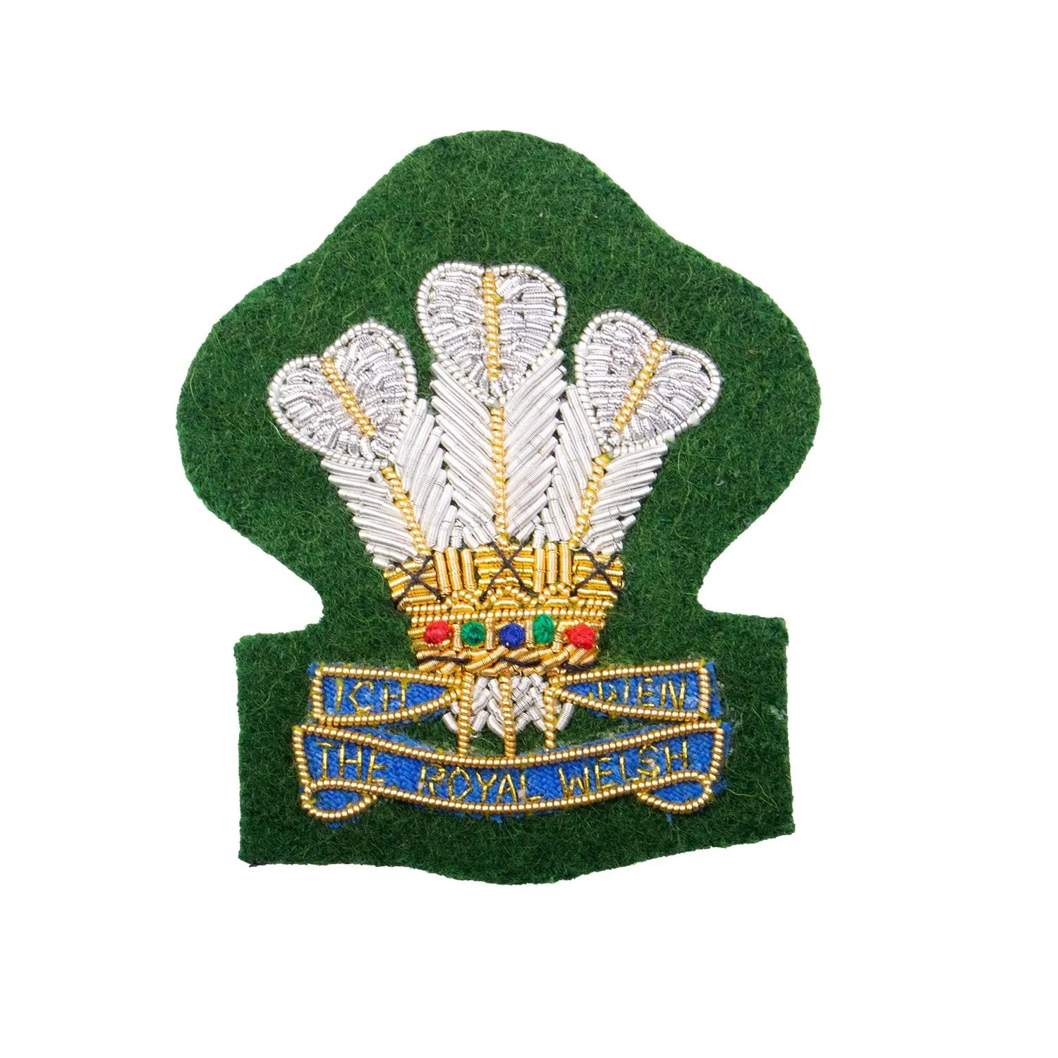 Royal Welsh Regiment Officer Feathers & Scroll Cap Badge Wyedean