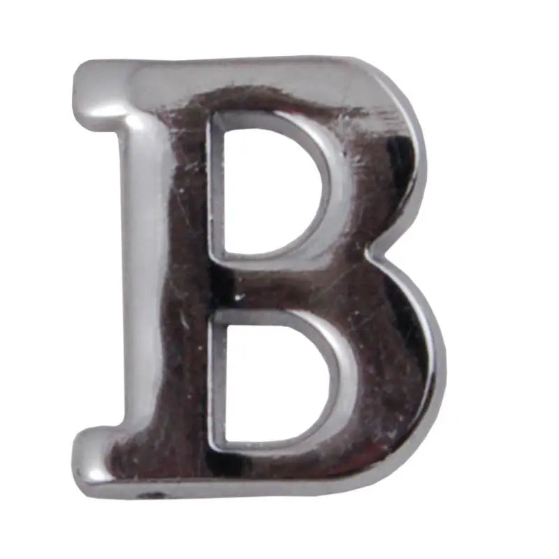 Silver Metallic Letter B With Clutch Pin wyedean