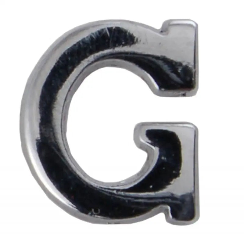 Silver Metallic Letter G With Clutch Pin wyedean