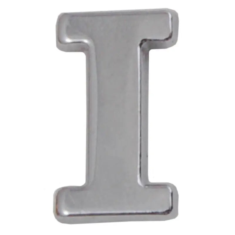 Silver Metallic Letter I With Clutch Pin wyedean