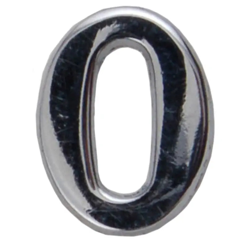 Silver Metallic Letter O With Clutch Pin wyedean