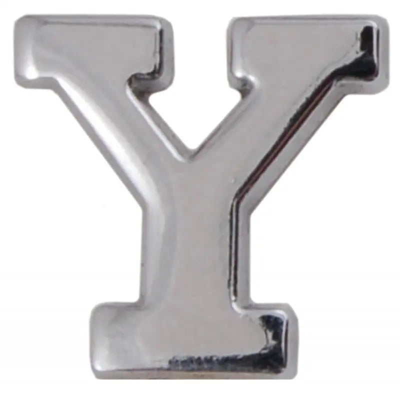 Silver Metallic Letter Y With Clutch Pin wyedean
