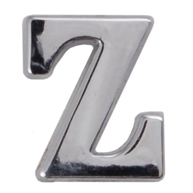 Silver Metallic Letter Z With Clutch Pin wyedean