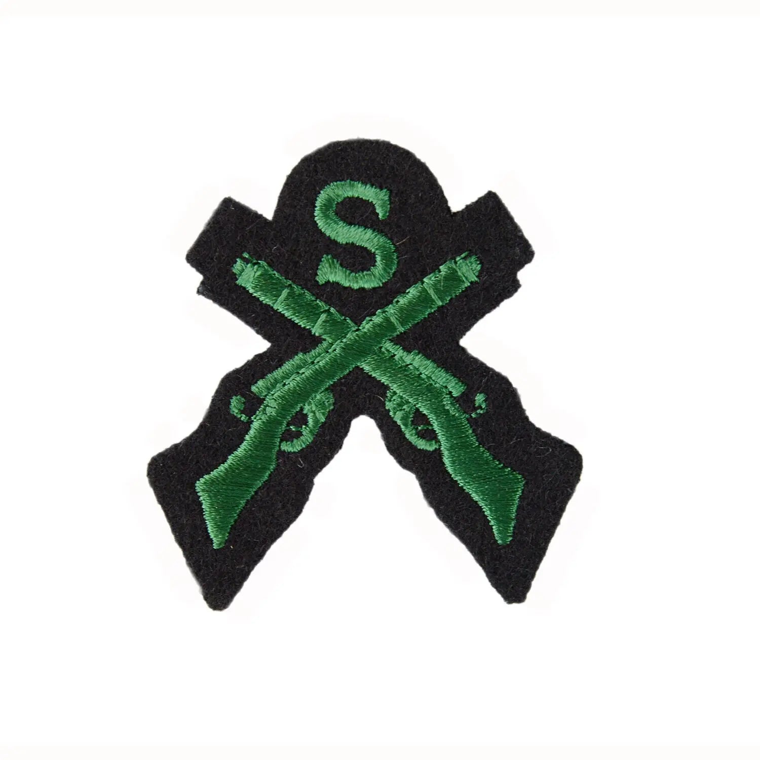 Snipers Qualification Badge British Army Machine Embroidered Crossed Riffle Wyedean