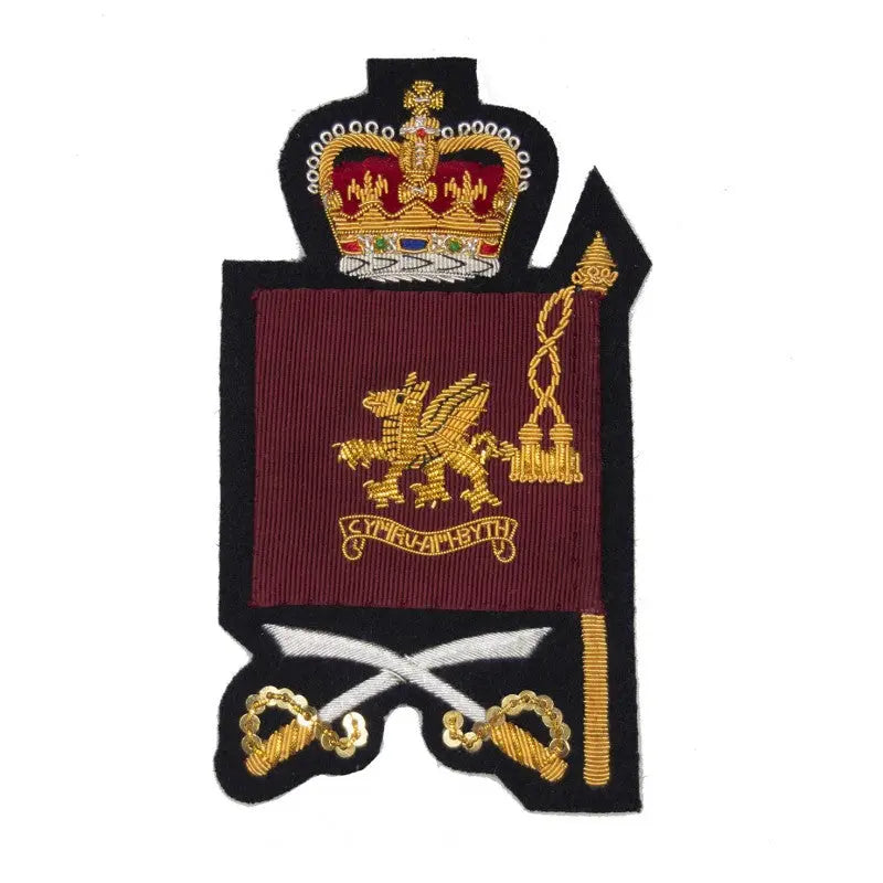 Genuine Warrant Officer Class 2 (WO2) Large Colours Rank Badge Welsh ...