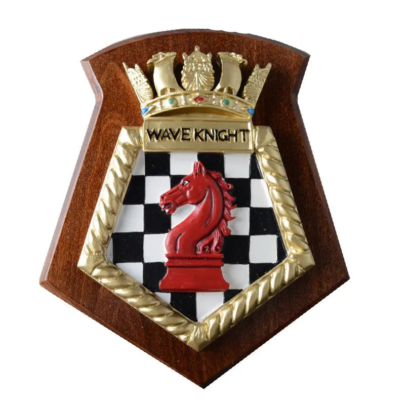 Wave Knight RFA Royal Fleet Auxiliary Ship Plaque / Crest wyedean
